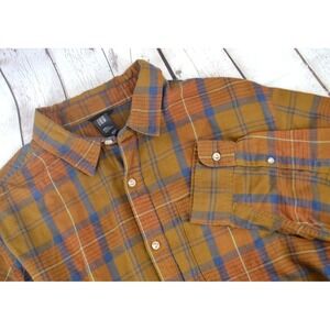 MOUNTAIN HARDWEAR Rogers Pass Long Sleeve Button Front Shirt XXL Brown Plaid
